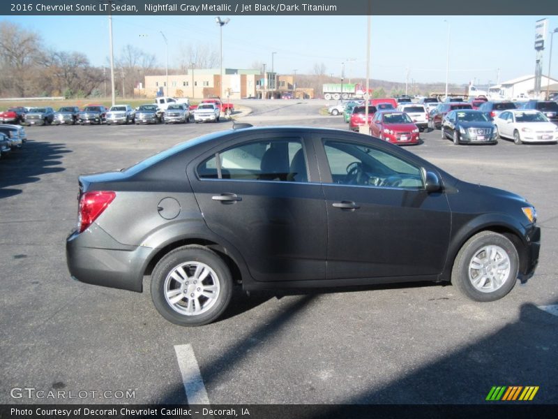 Nightfall Gray Metallic / Jet Black/Dark Titanium 2016 Chevrolet Sonic LT Sedan