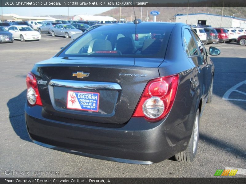Nightfall Gray Metallic / Jet Black/Dark Titanium 2016 Chevrolet Sonic LT Sedan