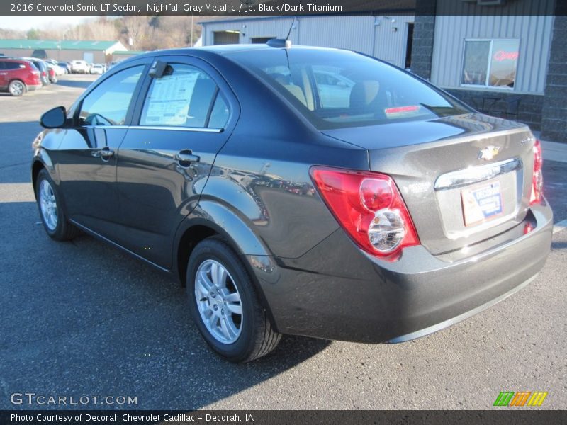 Nightfall Gray Metallic / Jet Black/Dark Titanium 2016 Chevrolet Sonic LT Sedan