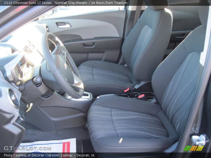 Nightfall Gray Metallic / Jet Black/Dark Titanium 2016 Chevrolet Sonic LT Sedan