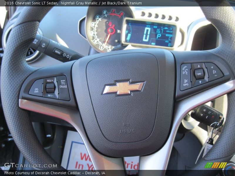Nightfall Gray Metallic / Jet Black/Dark Titanium 2016 Chevrolet Sonic LT Sedan