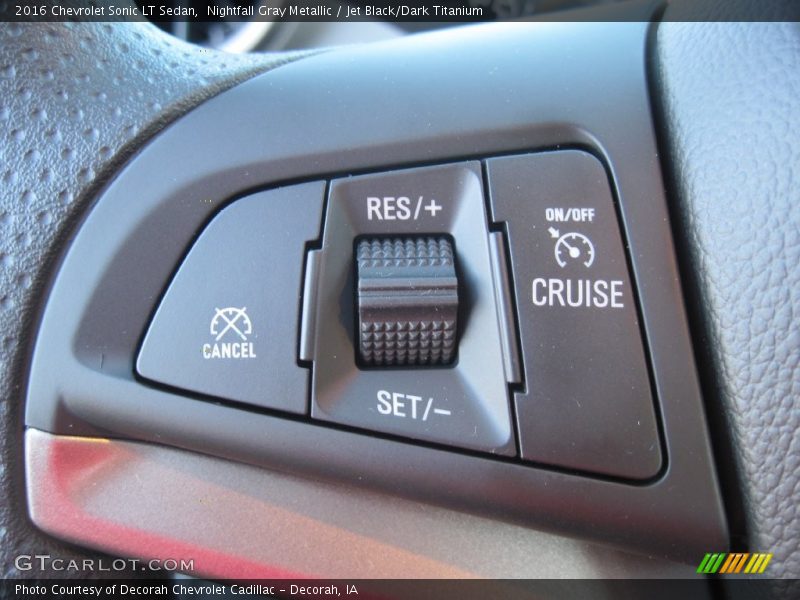 Nightfall Gray Metallic / Jet Black/Dark Titanium 2016 Chevrolet Sonic LT Sedan