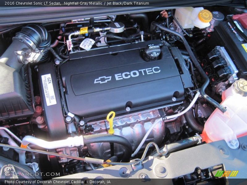 Nightfall Gray Metallic / Jet Black/Dark Titanium 2016 Chevrolet Sonic LT Sedan
