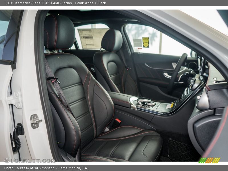 Polar White / Black 2016 Mercedes-Benz C 450 AMG Sedan