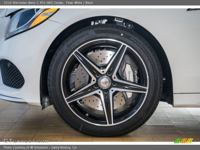 Polar White / Black 2016 Mercedes-Benz C 450 AMG Sedan