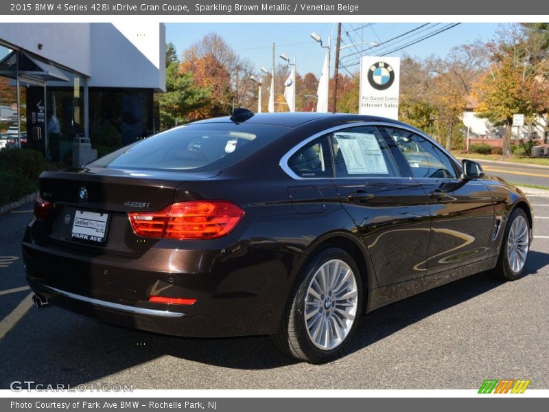 Sparkling Brown Metallic / Venetian Beige 2015 BMW 4 Series 428i xDrive Gran Coupe