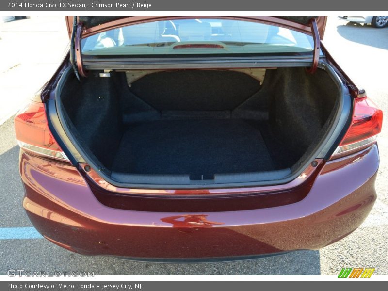 Crimson Pearl / Beige 2014 Honda Civic LX Sedan