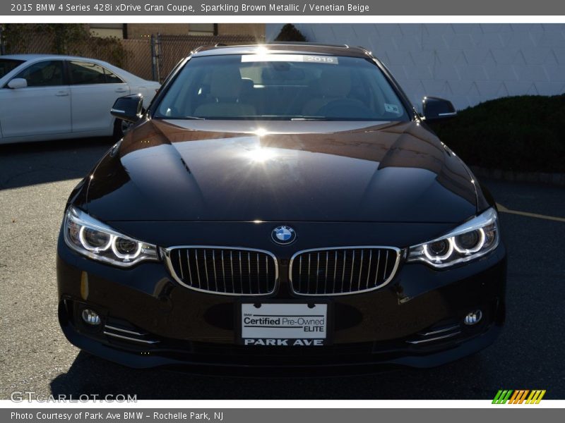 Sparkling Brown Metallic / Venetian Beige 2015 BMW 4 Series 428i xDrive Gran Coupe