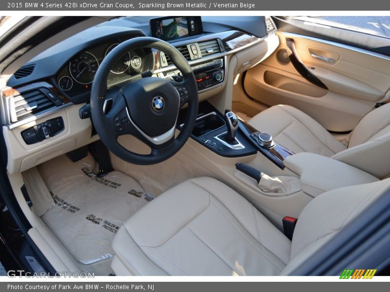 Sparkling Brown Metallic / Venetian Beige 2015 BMW 4 Series 428i xDrive Gran Coupe