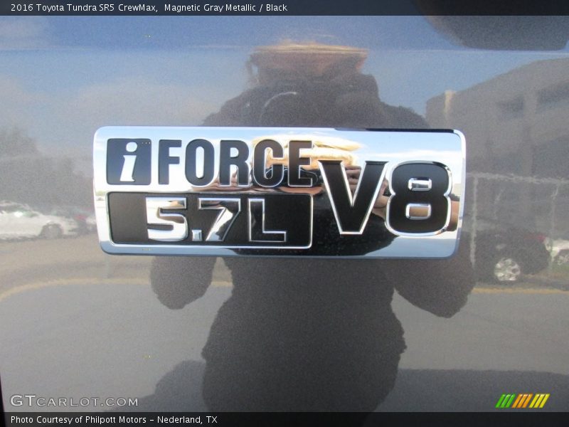 Magnetic Gray Metallic / Black 2016 Toyota Tundra SR5 CrewMax