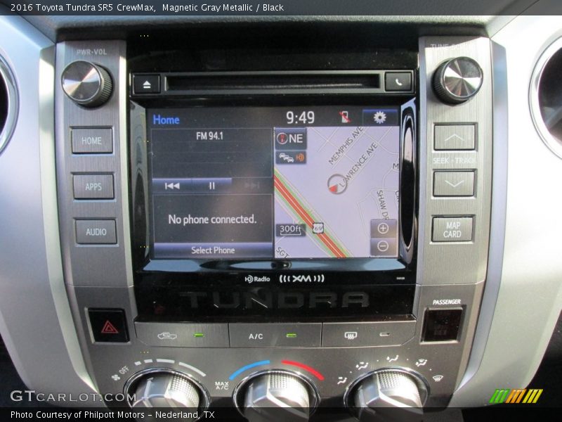 Magnetic Gray Metallic / Black 2016 Toyota Tundra SR5 CrewMax