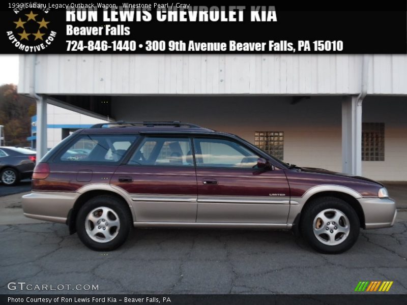 Winestone Pearl / Gray 1999 Subaru Legacy Outback Wagon