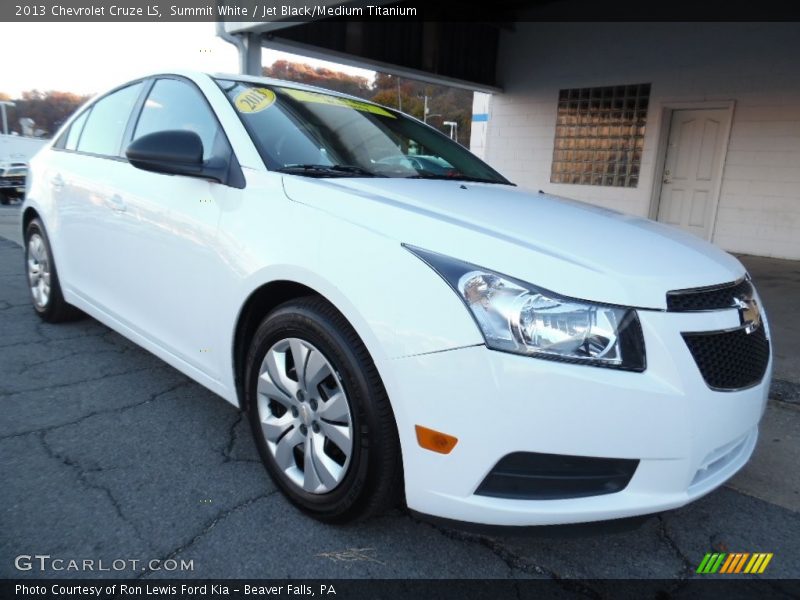 Summit White / Jet Black/Medium Titanium 2013 Chevrolet Cruze LS