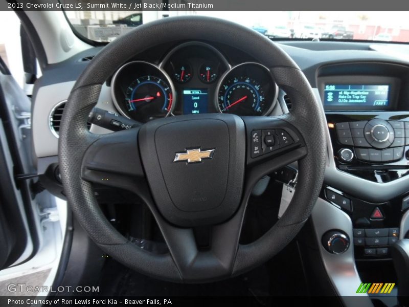 Summit White / Jet Black/Medium Titanium 2013 Chevrolet Cruze LS