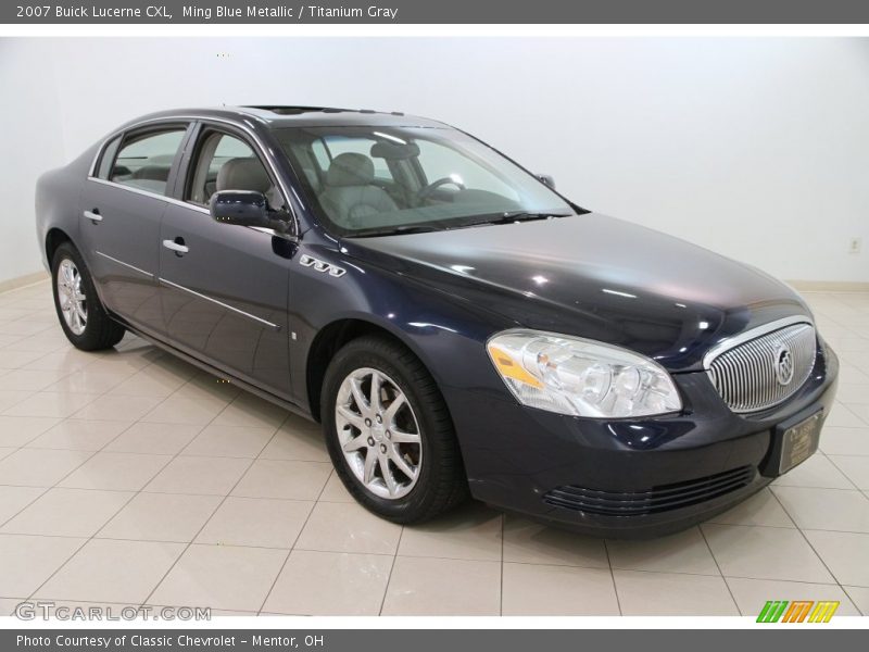 Ming Blue Metallic / Titanium Gray 2007 Buick Lucerne CXL