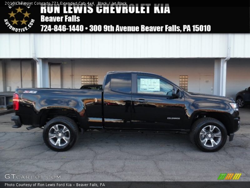 Black / Jet Black 2016 Chevrolet Colorado Z71 Extended Cab 4x4
