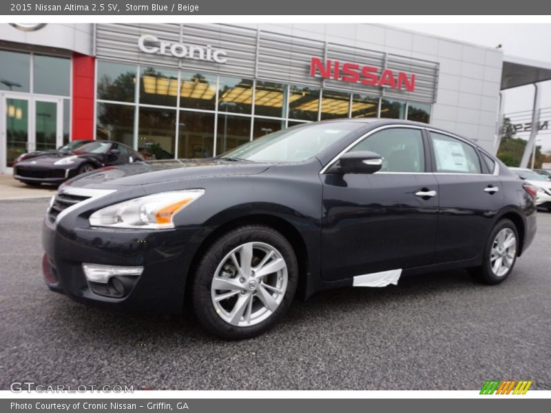 Storm Blue / Beige 2015 Nissan Altima 2.5 SV