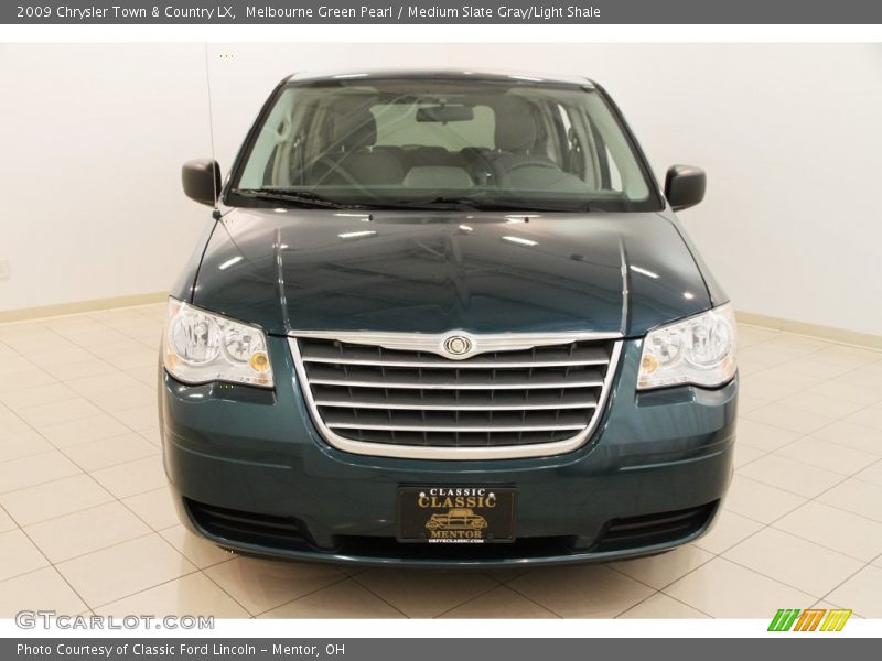 Melbourne Green Pearl / Medium Slate Gray/Light Shale 2009 Chrysler Town & Country LX