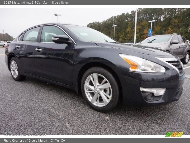 Storm Blue / Beige 2015 Nissan Altima 2.5 SV
