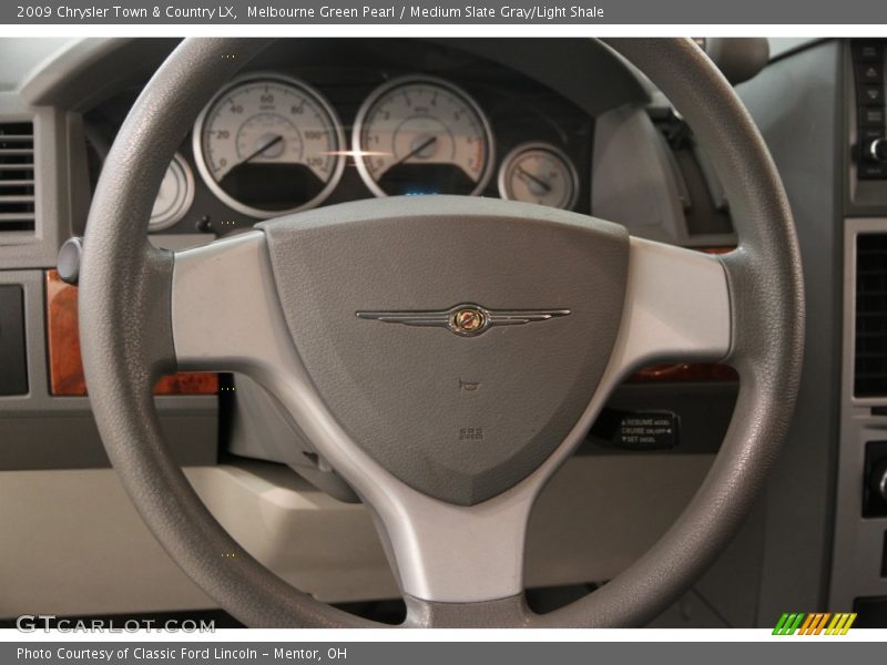 Melbourne Green Pearl / Medium Slate Gray/Light Shale 2009 Chrysler Town & Country LX
