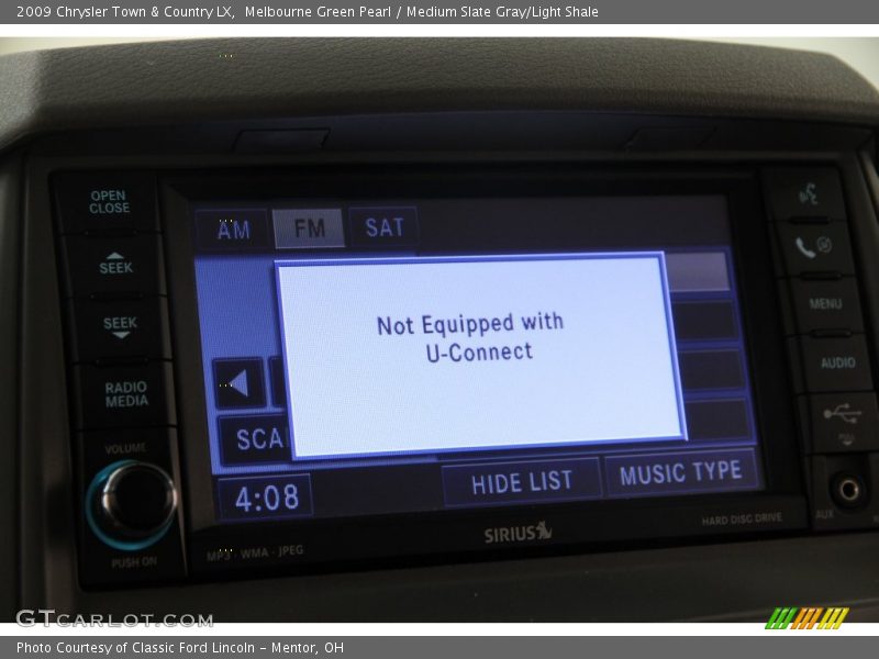 Melbourne Green Pearl / Medium Slate Gray/Light Shale 2009 Chrysler Town & Country LX