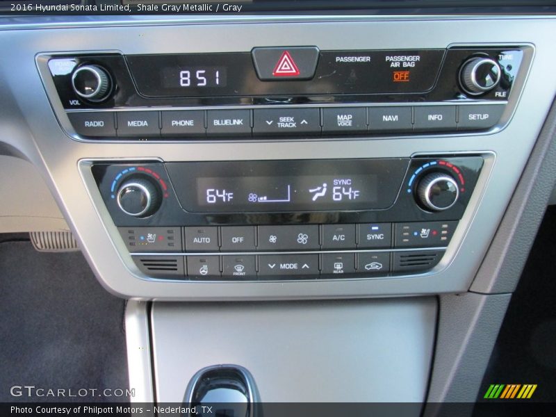 Shale Gray Metallic / Gray 2016 Hyundai Sonata Limited