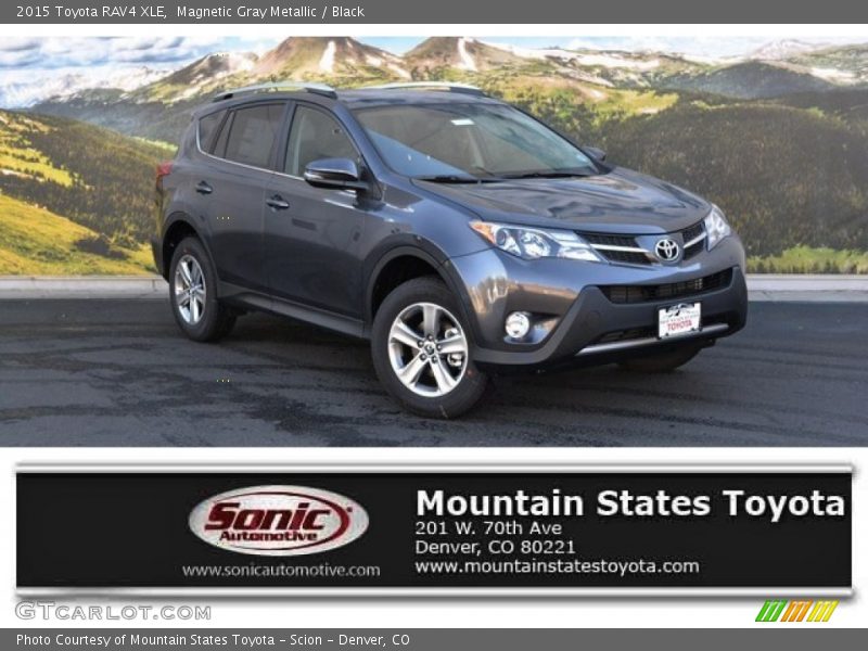Magnetic Gray Metallic / Black 2015 Toyota RAV4 XLE