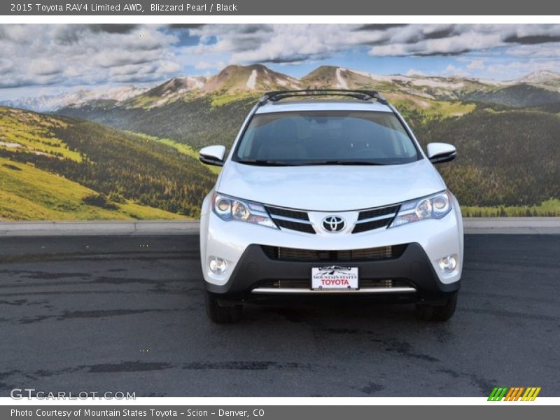 Blizzard Pearl / Black 2015 Toyota RAV4 Limited AWD