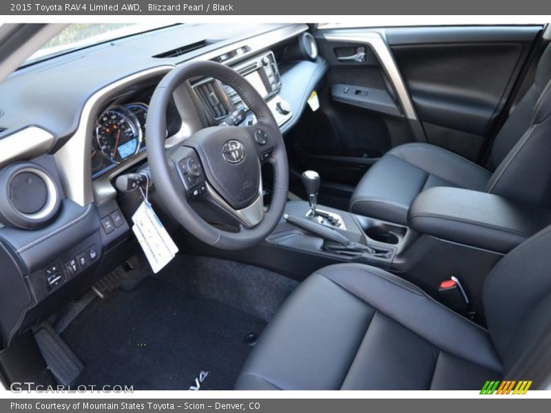 Blizzard Pearl / Black 2015 Toyota RAV4 Limited AWD