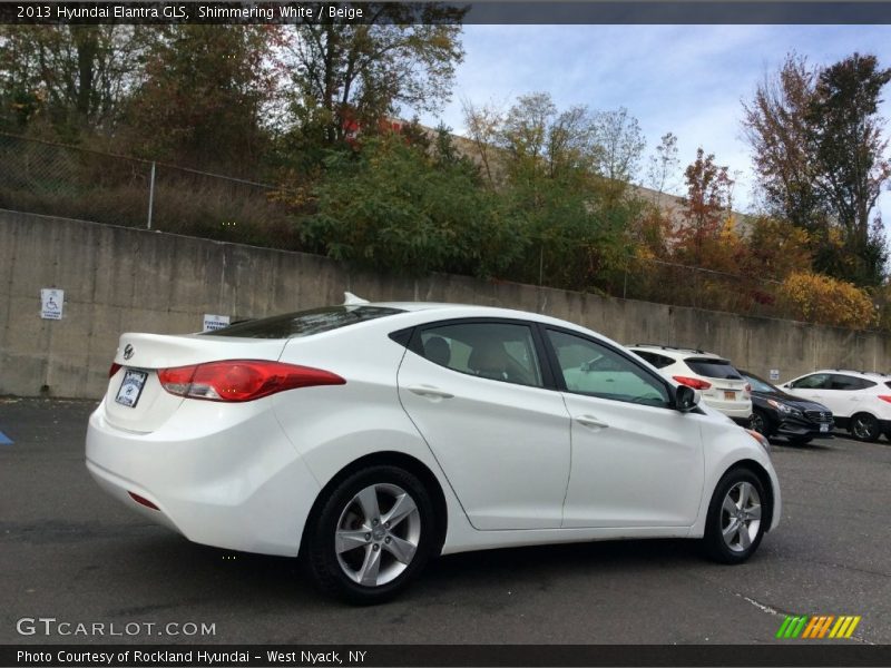 Shimmering White / Beige 2013 Hyundai Elantra GLS