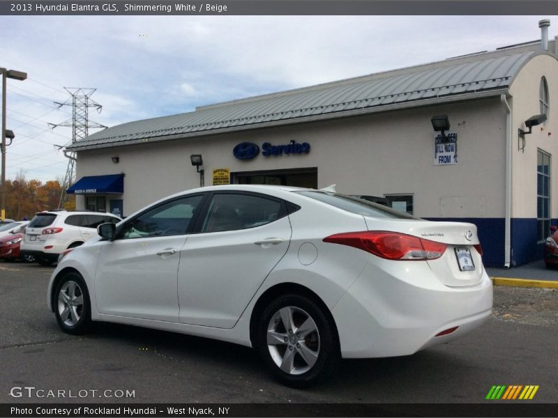 Shimmering White / Beige 2013 Hyundai Elantra GLS
