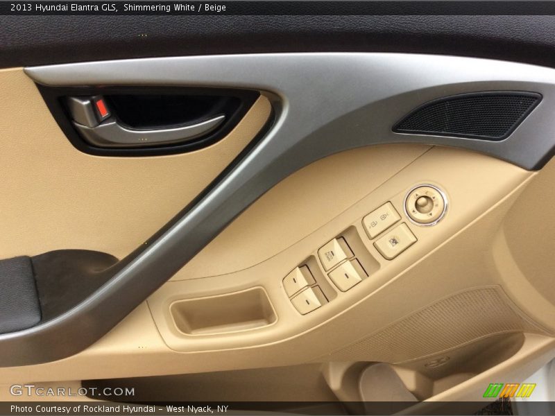 Shimmering White / Beige 2013 Hyundai Elantra GLS