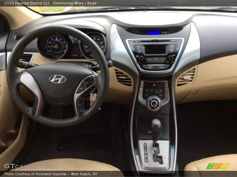 Shimmering White / Beige 2013 Hyundai Elantra GLS