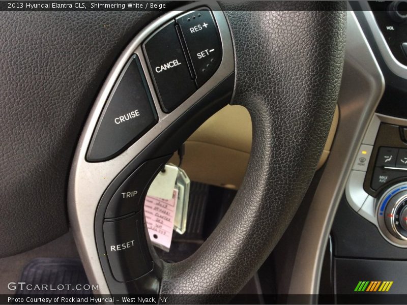Shimmering White / Beige 2013 Hyundai Elantra GLS