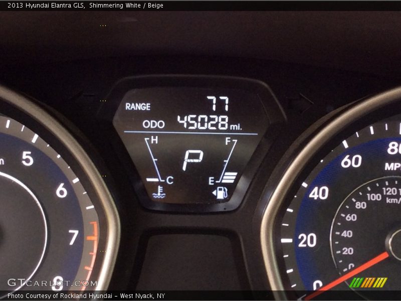 Shimmering White / Beige 2013 Hyundai Elantra GLS
