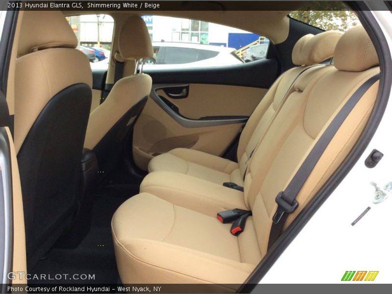 Shimmering White / Beige 2013 Hyundai Elantra GLS