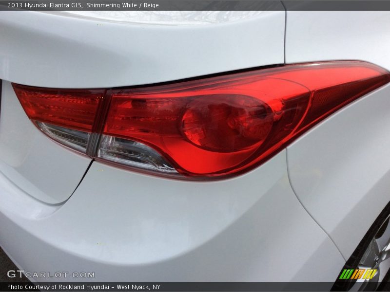 Shimmering White / Beige 2013 Hyundai Elantra GLS