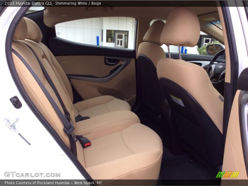 Shimmering White / Beige 2013 Hyundai Elantra GLS