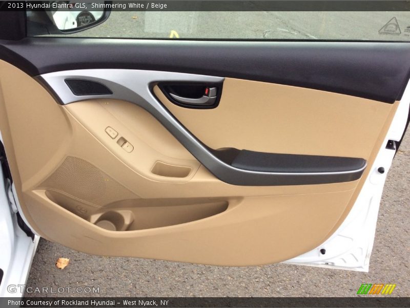 Shimmering White / Beige 2013 Hyundai Elantra GLS