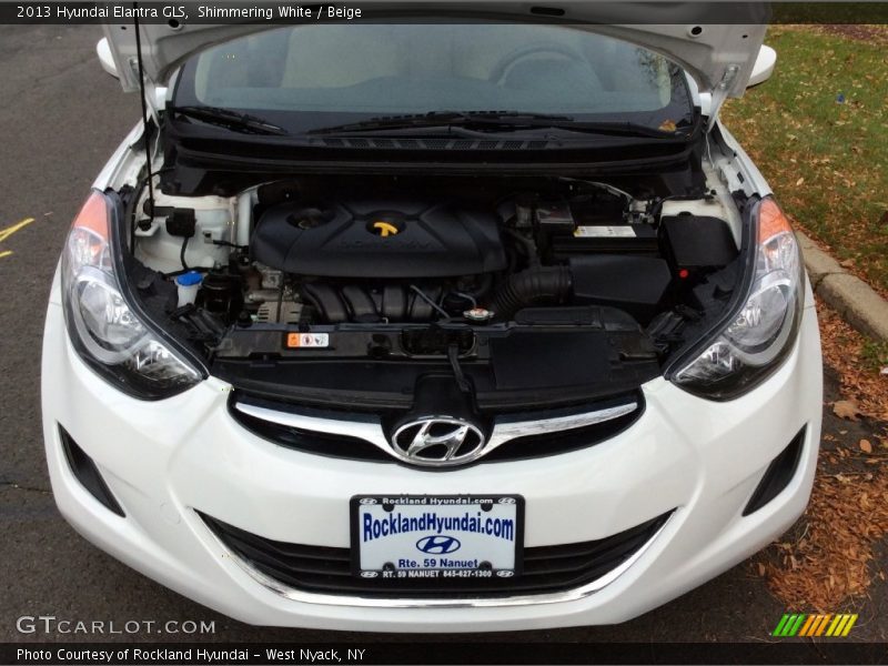 Shimmering White / Beige 2013 Hyundai Elantra GLS