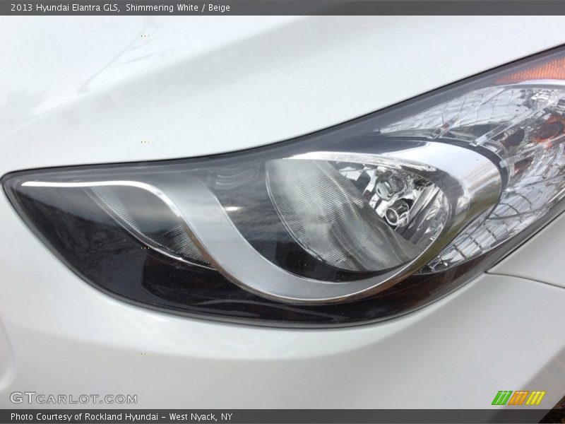 Shimmering White / Beige 2013 Hyundai Elantra GLS