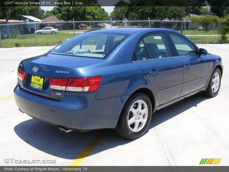 Aqua Blue / Gray 2007 Hyundai Sonata SE V6