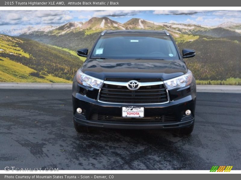 Attitude Black Metallic / Black 2015 Toyota Highlander XLE AWD