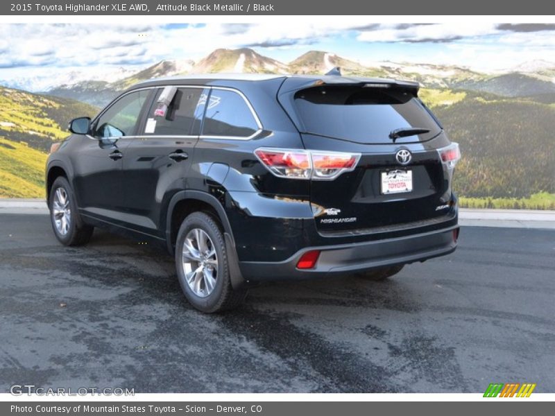 Attitude Black Metallic / Black 2015 Toyota Highlander XLE AWD