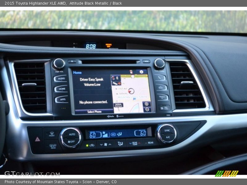 Attitude Black Metallic / Black 2015 Toyota Highlander XLE AWD
