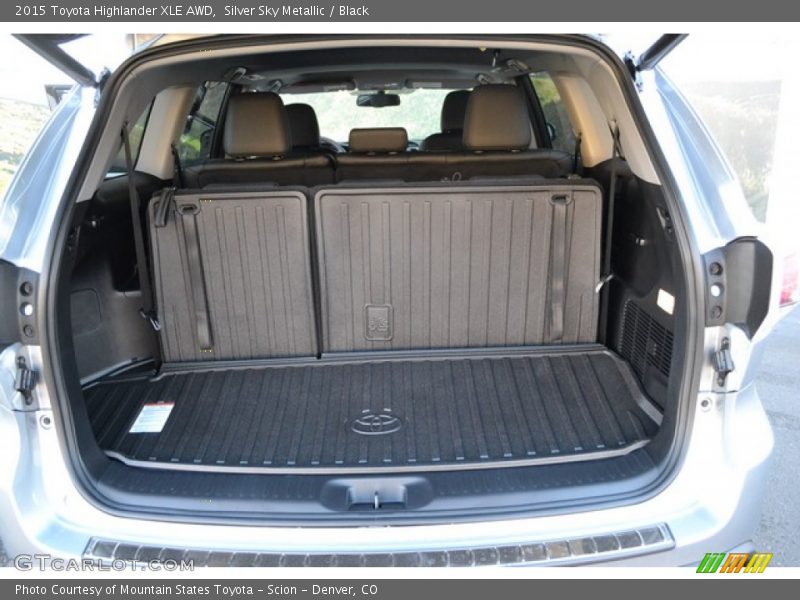 Silver Sky Metallic / Black 2015 Toyota Highlander XLE AWD