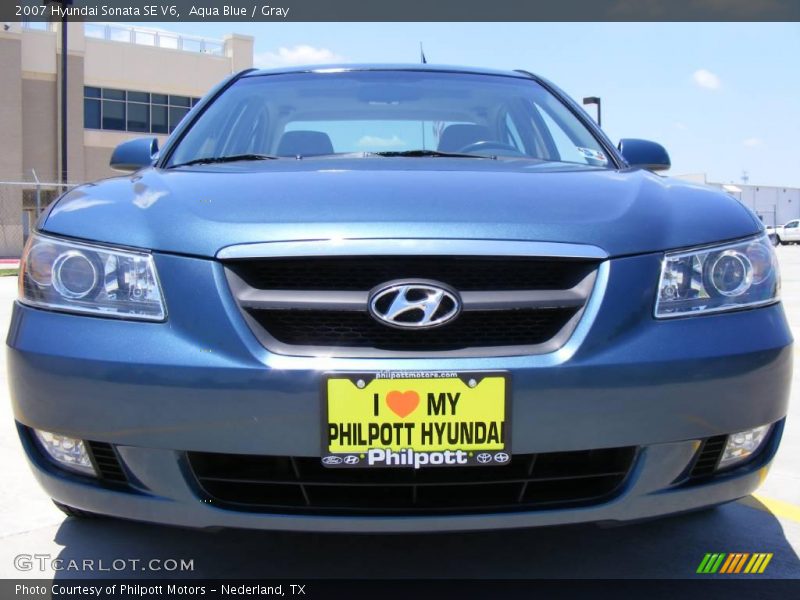 Aqua Blue / Gray 2007 Hyundai Sonata SE V6