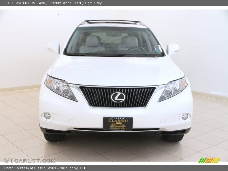 Starfire White Pearl / Light Gray 2012 Lexus RX 350 AWD