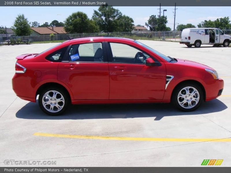 Vermillion Red / Medium Stone 2008 Ford Focus SES Sedan