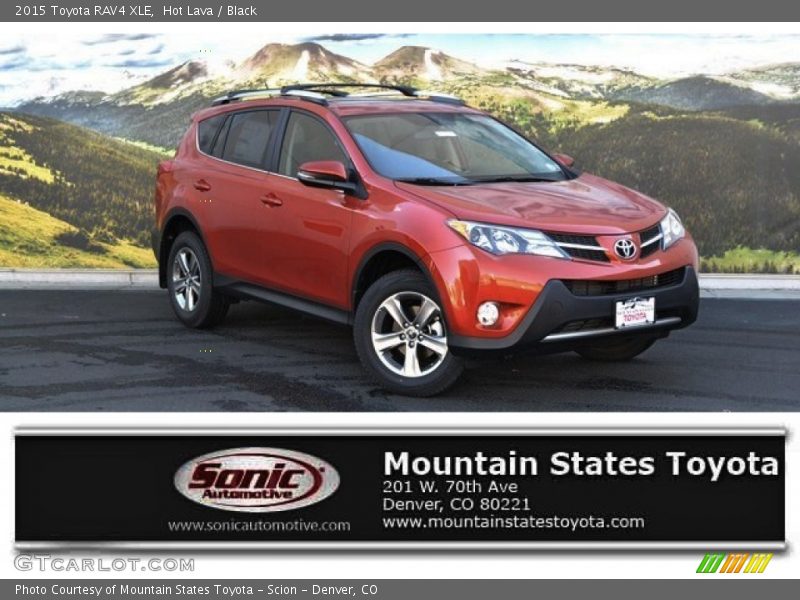 Hot Lava / Black 2015 Toyota RAV4 XLE